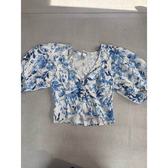H&M Mediterranian Coastal grandma Tomato Girl Greek Top - Picture 1 of 6